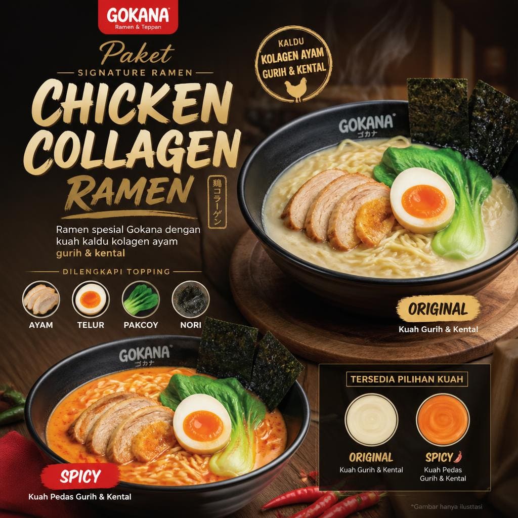 Chicken Collagen Ramen Gokana Ramen & Teppan